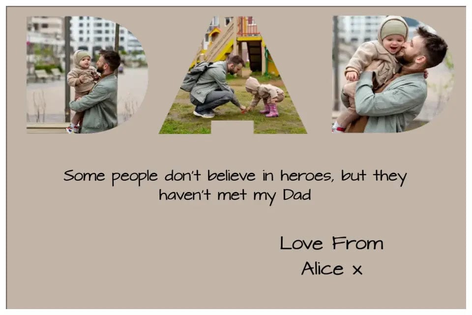 Dad Photo Upload Framed Print